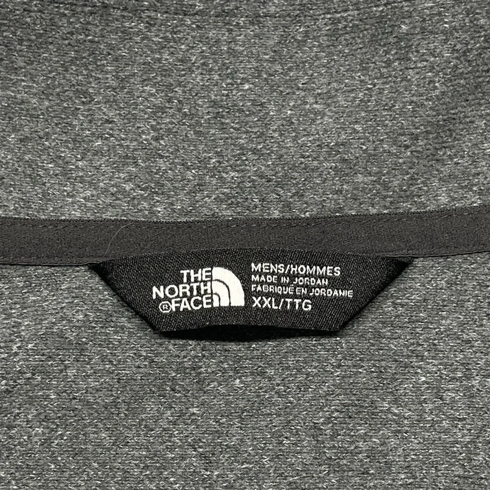 The North Face Quarter Zip Mens XXL R365 Logo Polyester Gray Heather Pullover